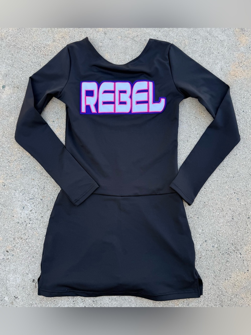 Rebel Athletic Adult small AS Cheer Uniform dress with shorts attached  Bodysuit